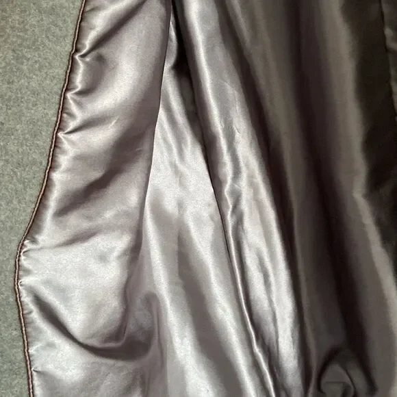 T Tahari Plus Size Kate Fall Winter Wool Cashmere Grey Coat with ruffles - Picture 9 of 12